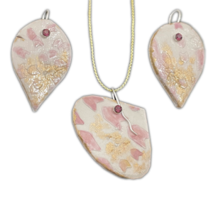 Cercei și pandantiv Rozé