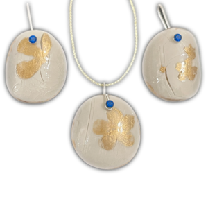 Cercei și pandantiv Floare aurie