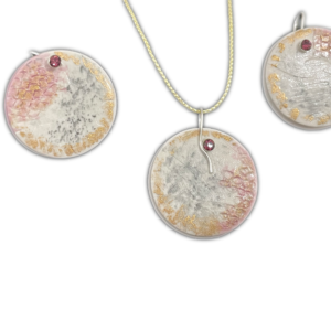 Cercei și pandantiv Lună gri