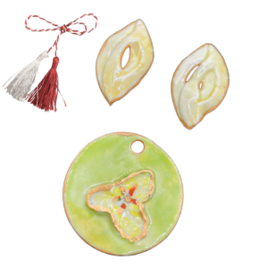 Cercei și pandantiv Primavera